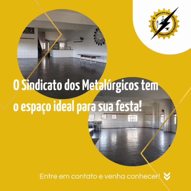 Você sabia que pode realizar seu evento no salão do Sindicato dos Trabalhadores Metalúrgicos de Uberlândia e Araguari?